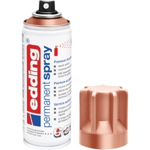 Spray vopsea acrilica Edding 5200, cupru pretios mat, 200 ml, vopsea acrilica pentru sticla, metal, lemn, ceramica, plastic, panza