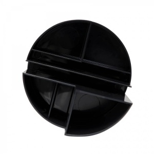 Suport pentru accesorii birou Maul, 6 compartimente, plastic reciclat, negru - Img 2