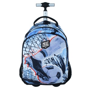 Troller Next Level, 3 compartimente, tematica fotbal, 48x33x19 cm