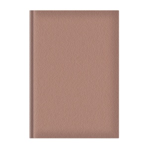 Agenda nedatata A5 Adria, hartie ivory, coperta auriu roze