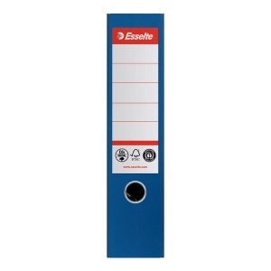 Biblioraft Esselte No.1 Power Recycled, carton, 100% reciclat, reciclabil, certificare FSC, A4, 75 mm, albastru - Img 3