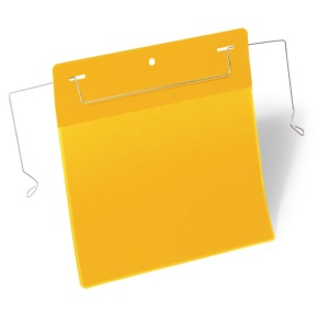 Buzunar logistic DURABLE cu clema metalica A5, galben, 50 bucati/set