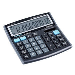 Calculator de birou Donau Tech, 136 x 134 x 28 mm, 12 digiti, negru - Img 2