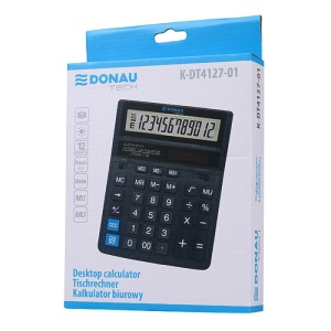 Calculator de birou Donau Tech, 203 x 158 x 31 mm, 12 digiti, negru - Img 3