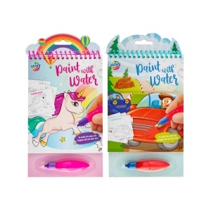 Carte activitati pentru colorare cu apa Creative Craft, 23 x 14 cm, 5 file, culori pe baza de apa, pensula inclusa