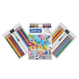 Creioane colorate acuarelabile DOMS, 24 culori