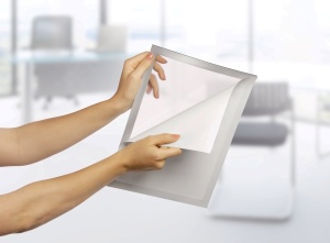 Display magnetic Durable Duraframe, A4, argintiu, 2 bucati/set - Img 2