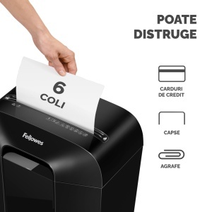 Distrugator documente Fellowes Powershred LX25, 6 coli, Cross-Cut - Img 3