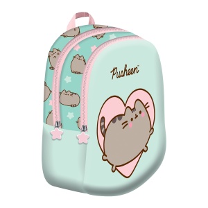 Ghiozdan copii Majewski, D6, Pusheen mint, 2 compartimente, 30 x 23 x 12 cm
