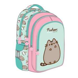 Ghiozdan scolar Majewski ST Right, BPL58, Pusheen culori pastel, 4 compartimente, 40 x 28 x 18 cm