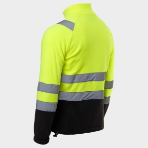 Jacheta reflectorizanta, STENSO, PRISMA, HV Yellow, fleece, galben neon, marimea M