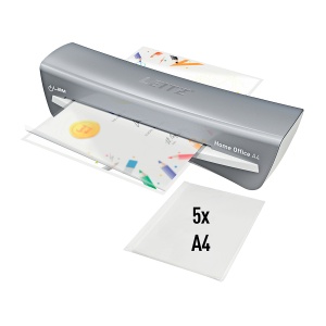 Laminator Leitz iLAM Home Office, A4, kit folii laminare inclus, gri - Img 3