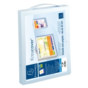 Mapa PP Exacompta Kreacover, A4, maner inchidere cu buton, alb - Img 3