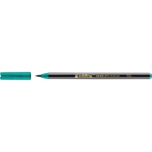 Marker Edding 1340 Glitter, varf pensula, 1-6 mm, verde inchis