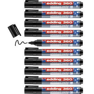 Marker Edding 360 pentru tabla, varf 1.5-3 mm, negru - Img 4