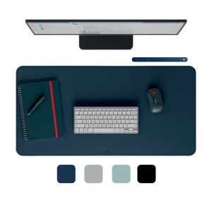 Mousepad Leitz, 80x40 cm material textil albastru-inchis