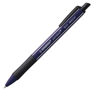 Pix cu mecanism Stabilo pointball NatureCOLORS Wildflower, 0.5 mm, albastru Prusia, mina albastra
