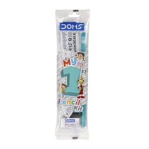 Primul meu kit DOMS, 1 creion, 1 radiera, 1 ascutitoare, 1 rigla