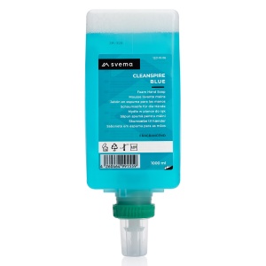 Sapun spuma pentru maini SVEMA CLEANSPIRE BLUE, cu parfum, cu culoare, 1000 ml, rezerva pentru dozator manual DENALI M