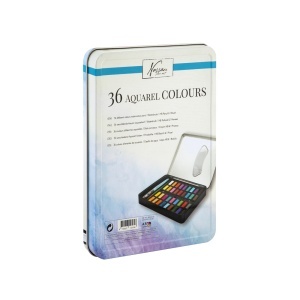 Set 36 culori Creative Craft, cutie metalica cu creion HB, pensula - Img 6