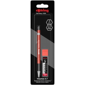 Set creion mecanic Rotring Visuclick 0.7 mm + etui 24 mine, diverse culori - Img 4
