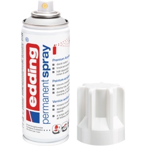 Spray vopsea acrilica Edding 5200, alb lucios, uscare rapida, 200 ml