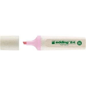 Textmarker edding Ecoline 24, corp din plastic reciclat, varf tesit, 2-5 mm, roz pastel