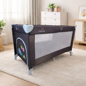 Patut pliant voiaj pentru bebelusi si copii Tarossy®, portabil, 125x65 cm, Gri