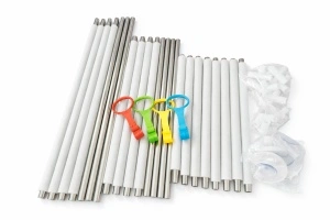 Tarc de Joaca pentru Copii Tarossy®, 180x150 cm, Spatiul de Joaca, 4 x Inele de Sustinere, Plasa de Protectie, 2 Usi cu Fermoar, Varsta 0-5 ani, Gri - Img 4
