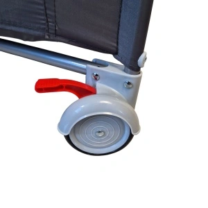 Patut pliant voiaj pentru bebelusi si copii Tarossy®, 2 nivele, portabil, 125x65 cm, etaj nou-nascuti, salteluta cu sistem de prindere, Gri - Img 6