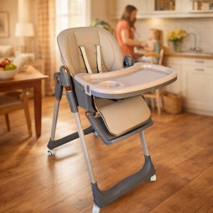 Scaun de Masa 3in1 pentru Bebelusi si Copii Tarossy®, Inaltime Ajustabila, Crem - Img 3