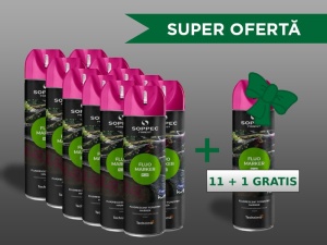 Spray marcare forestier Soppec Fluo Marker 500ml-pink 11+1 gratis