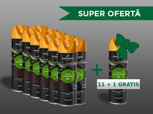 Spray marcare forestier Soppec Fluo Marker 500ml-orange 11+1 gratis