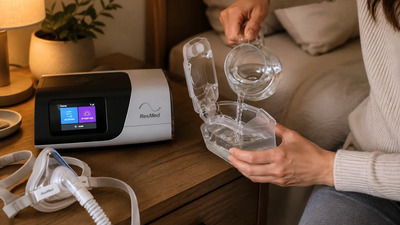 Umidificatorul CPAP in sezonul rece: setari, ce apa folositi si cum il intretineti
