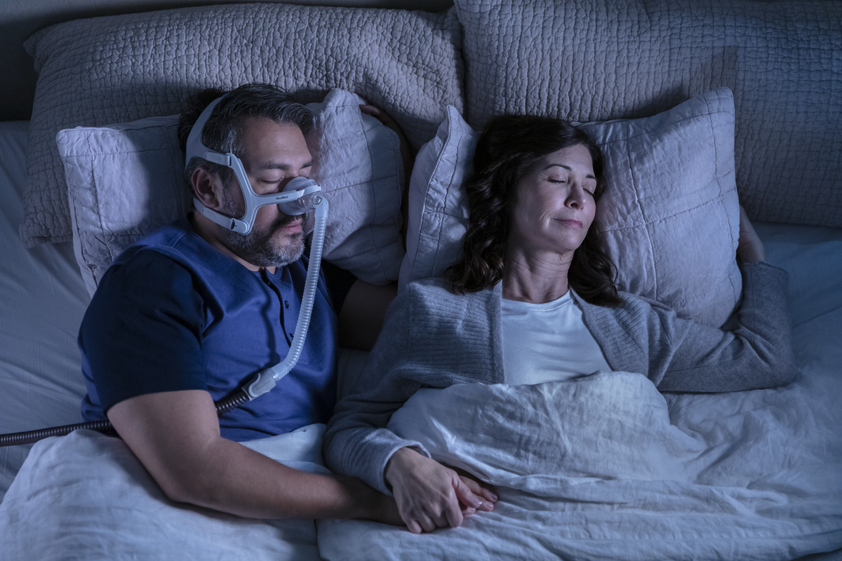 masca CPAP nazala purtata corect