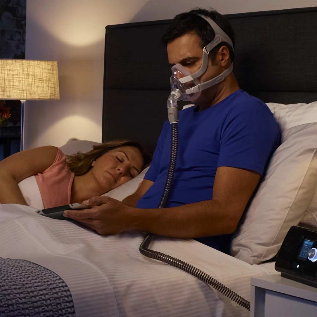 masca CPAP oronazala (faciala) care acopera nasul si gura