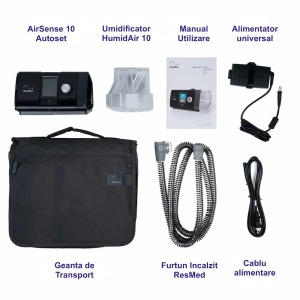 Pachet AutoCPAP ResMed AirSense 10 AutoSet + AirFit F20 + Umidificator + Furtun Incalzit - Img 3