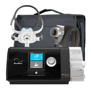 Pachet AutoCPAP ResMed AirSense 10 AutoSet + AirFit F40 + Umidificator + Furtun Incalzit