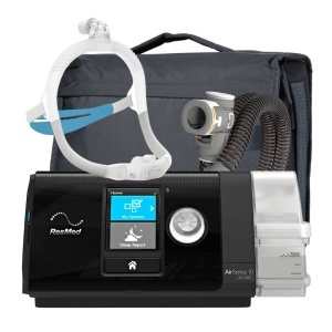 Pachet AutoCPAP ResMed AirSense 10 AutoSet + AirFit P30i + Umidificator + Furtun Incalzit