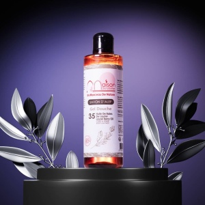 Gel de dus natural de Alep cu 35% ulei de dafin, pentru toate tipurile de piele, purificator si hidratant, fabricat artizanal in Siria, 250 ml, Maison du Laurier - Img 2
