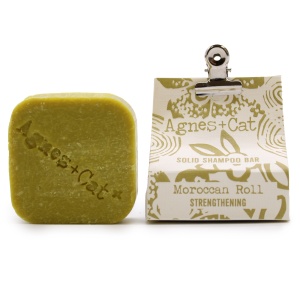 Sampon Solid Agnes & Cat - Moroccan Roll Par Puternic - Handmade, Vegan, Fara SLS/SLES/Parabeni, Pentru Toate Tipurile de Par, Zero Waste, 60 g