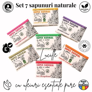 Set 7 sapunuri naturale cu uleiuri esentiale Lucille, 7 x 90g - Img 4