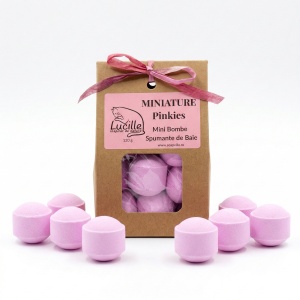 Miniature Pinkies - mini bile spumante de baie, arome florale si acvatice, pink blush, 120g, Lucille