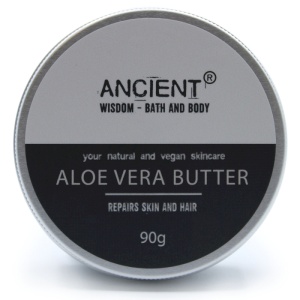 Unt De Corp Pur cu Aloe Vera, Repara Pielea si Parul, Vegan, 90g, Ancient Wisdom