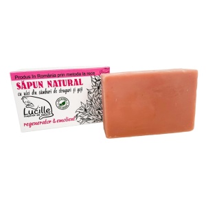 Sapun natural cu ulei din samburi de struguri si goji - regenerator & emolient, Lucille, 90 g