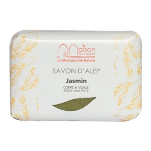 Sapun de Alep cu Iasomie, 100% natural, efect hidratant, pentru utilizare zilnica de catre intreaga familie, fabricat artizanal in Siria, 100g, Maison du Laurier - Img 2