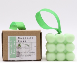 Sapun pentru Masaj Menta & Eucalipt – Detoxifiant, Revigorant, 170 g, Ancient Wisdom