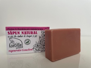 Sapun natural cu ulei din samburi de struguri si goji - regenerator & emolient, Lucille, 90 g - Img 3