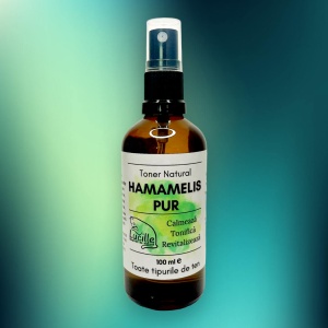 Toner facial natural Lucille - Hamamelis Pur, calmant, tonifiant si hidratant, ideal pentru toate tipurile de ten, 100 ml - Img 3