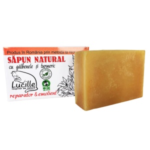 Sapun natural cu galbenele si turmeric - reparator si emolient, Lucille, 90 g